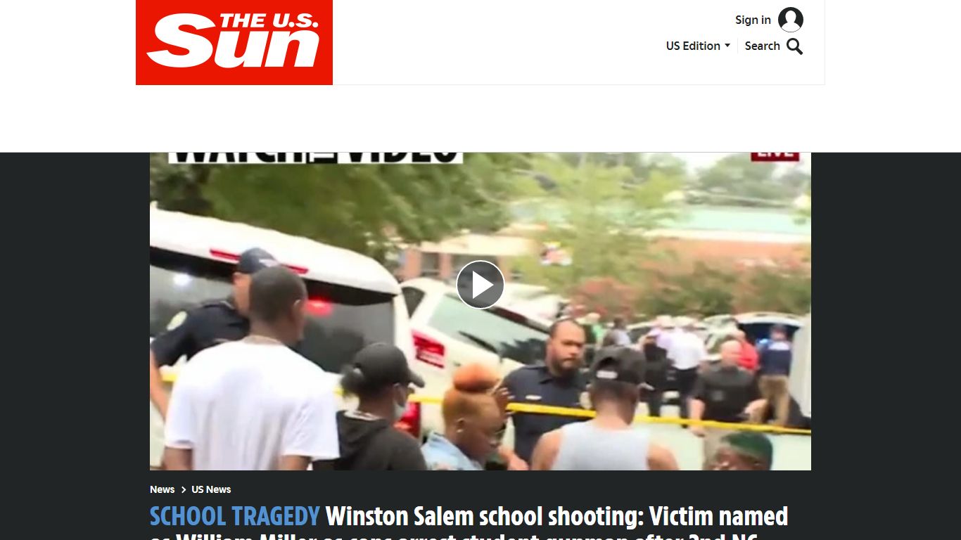 Winston Salem school shooting: Victim named as William Miller as cops ...